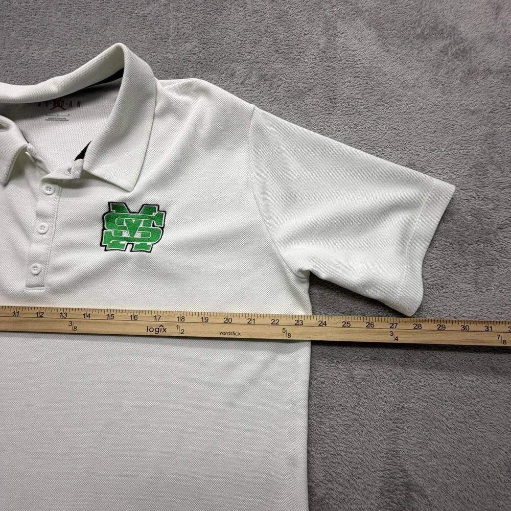 Jordan Polo Shirt Mens‎ L White 92% Polyester 8% Cotton Tagless Mesh Jumpman
